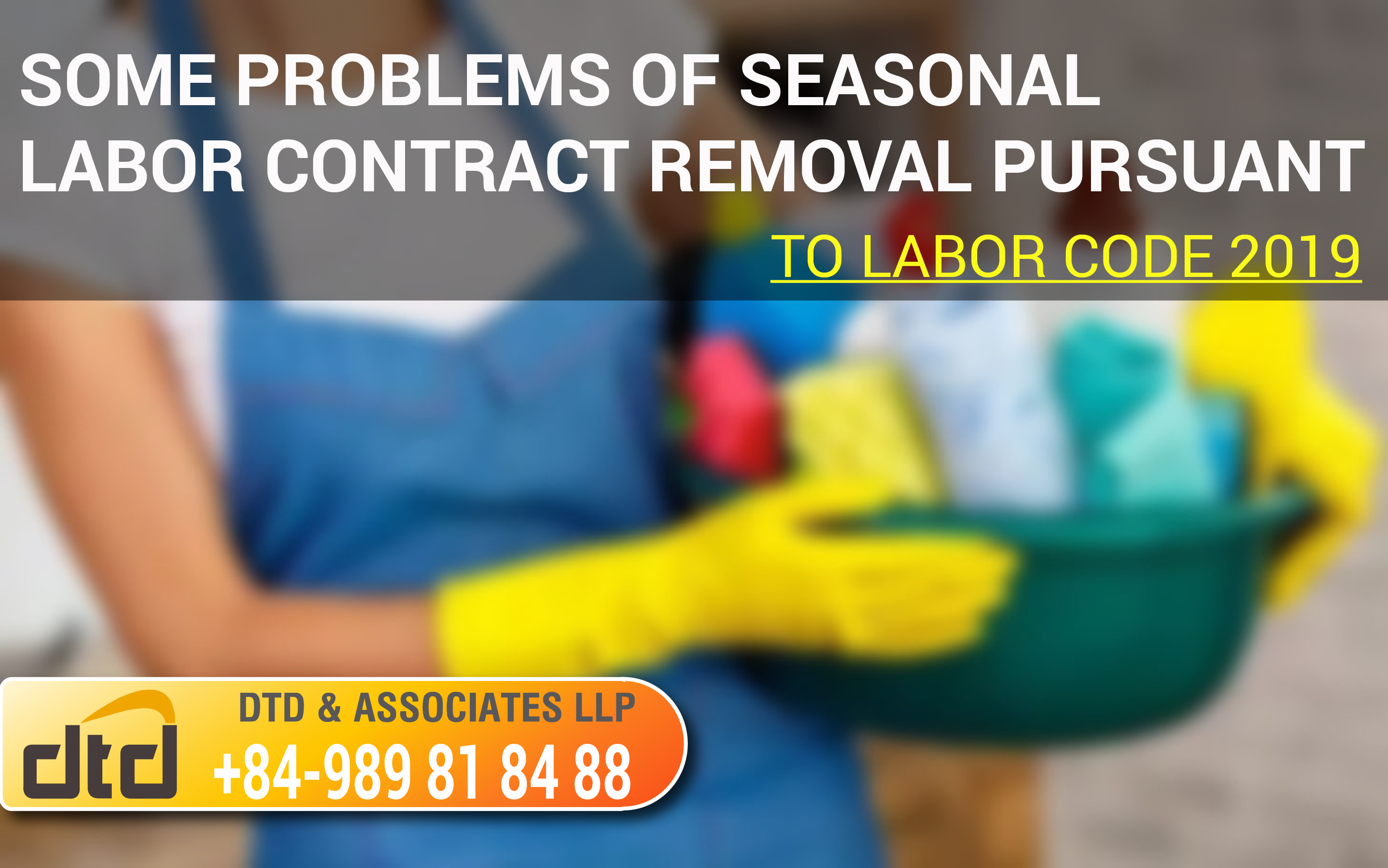 SOME PROBLEMS OF SEASONAL LABOR CONTRACT REMOVAL PURSUANT TO LABOR CODE 2019