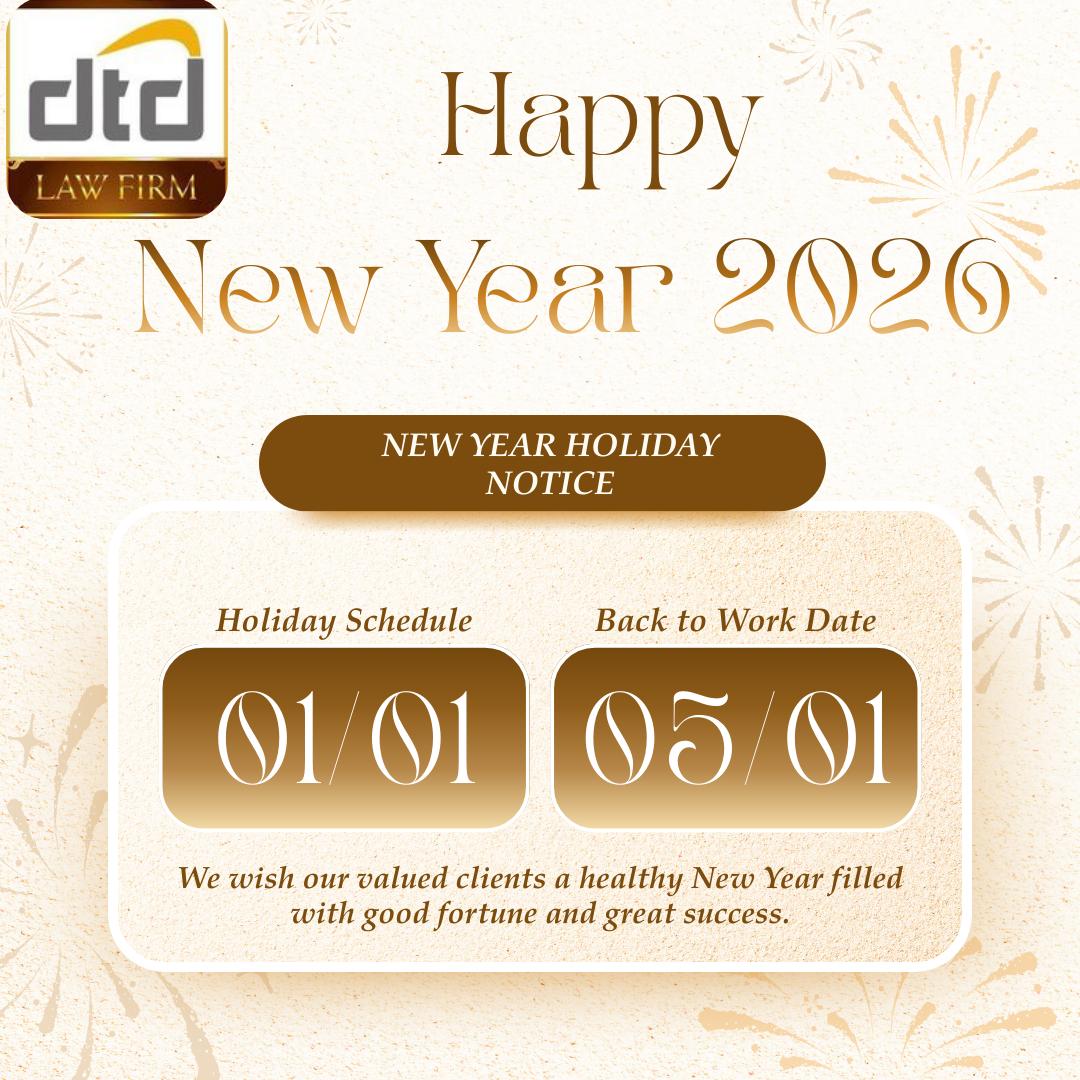 New Year Greetings and 2026 New Year Holiday Notice